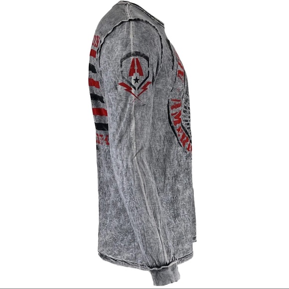Affliction Men's T-shirt SPEED RUN Reversible Shirt Skull Biker S-2XL NWT - Picture 7 of 10